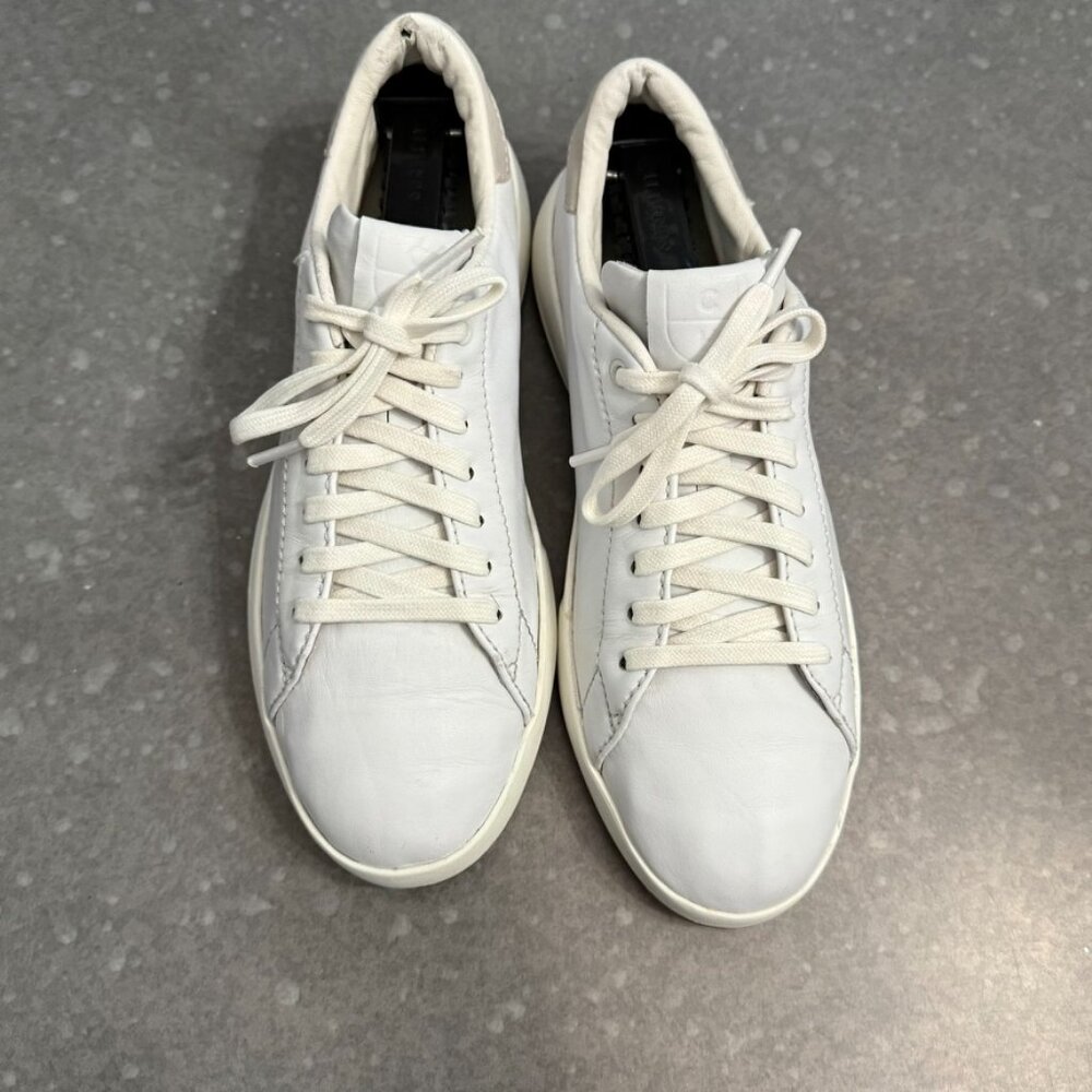 Cole Haan Grand.OS White Leather Sneakers Women's - Picture 2 of 16